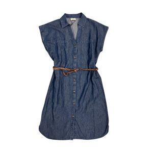JDY - Vestito midi denim leggero blu JDYKAI S/L Belt Dress WVN