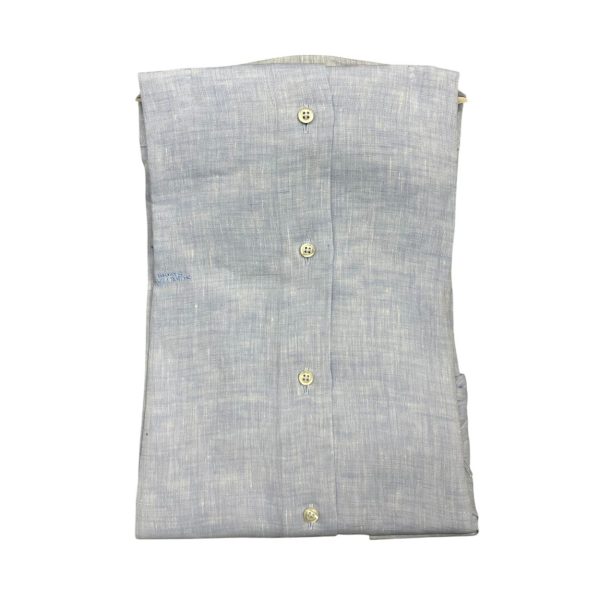Scervino Street - Camicia lino celeste colletto coreano U38TK4001XXK - immagine 2