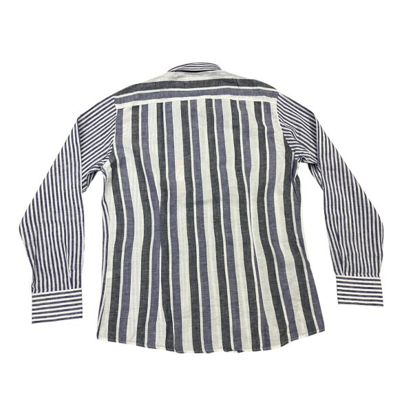 Marlboro Classics - Camicia indaco lino e cotone a righe MCK05/21282 - immagine 2