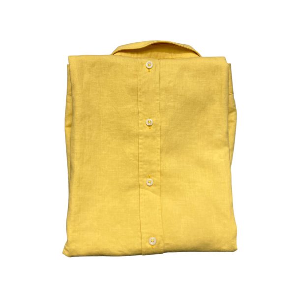 Marlboro Classics - Camicia giallo lino e cotone tinta unita -XL- MCK05/21273 - immagine 2