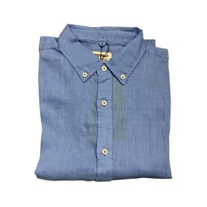 Ecoalf - Camicia in lino french blue Malibualf GASRMALIB0725MS23