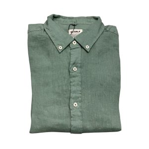 Ecoalf - Camicia in lino garden green Malibualf GASRMALIB0725MS23