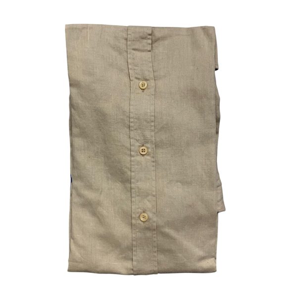 Marlboro Classics - Camicia sabbia lino e cotone tinta unita MCK05/21273 - immagine 3