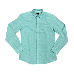 Only & Sons - Camicia in lino e cotone turchese