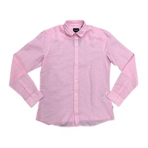 Only & Sons - Camicia in lino e cotone rosa
