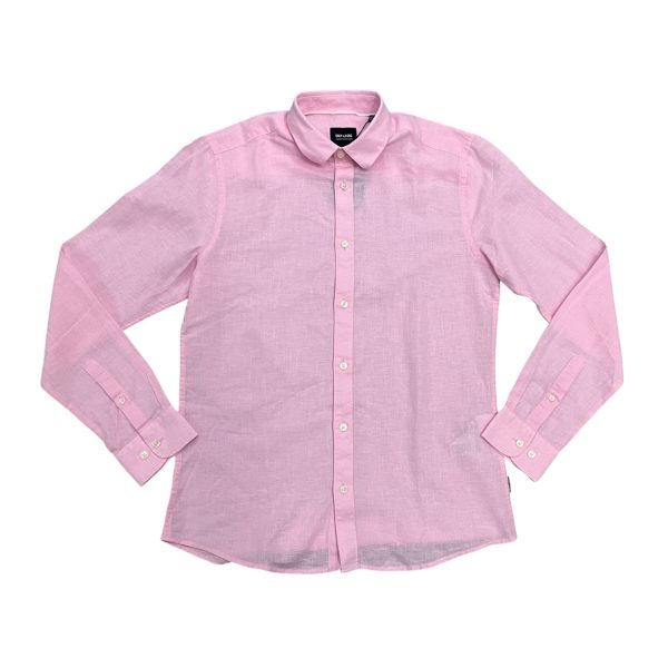 Only & Sons - Camicia in lino e cotone rosa