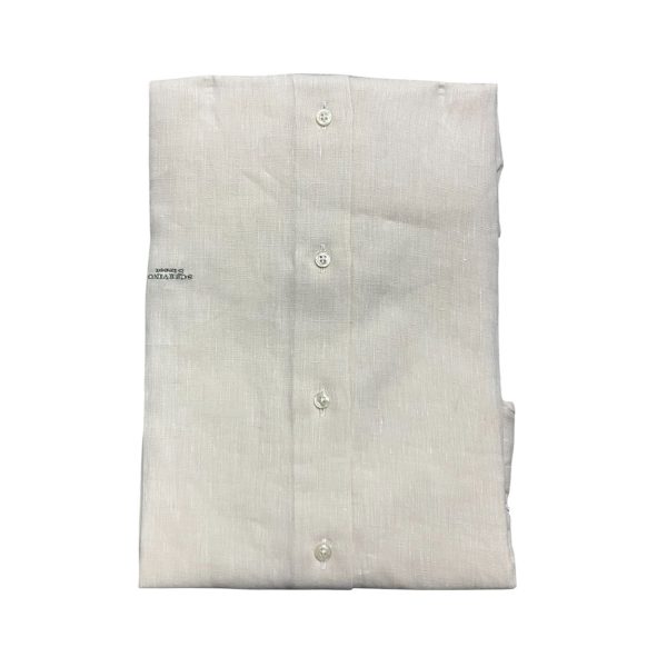 Scervino Street - Camicia lino beige colletto coreano U38TK4001XXK - immagine 2