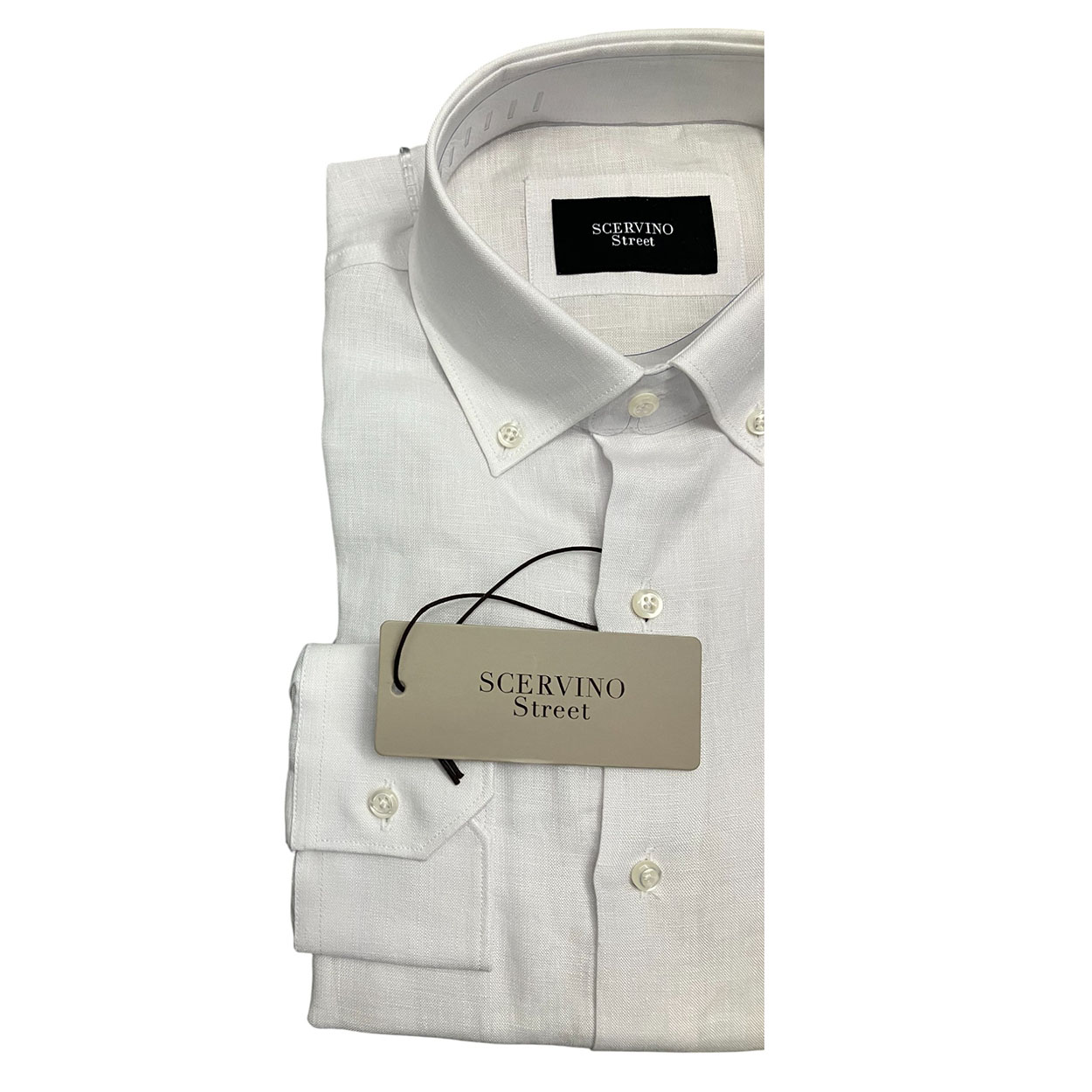 Scervino Street - Camicia in lino bianco ottico U38TK3961XXK - immagine 3