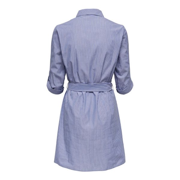 JDY - Vestito camicia a righe bianco blu JDYHALL 3/4 Shirt Dress WVN