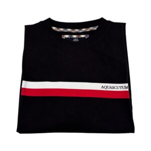 Aquascutum - T-shirt uomo in cotone nero - S