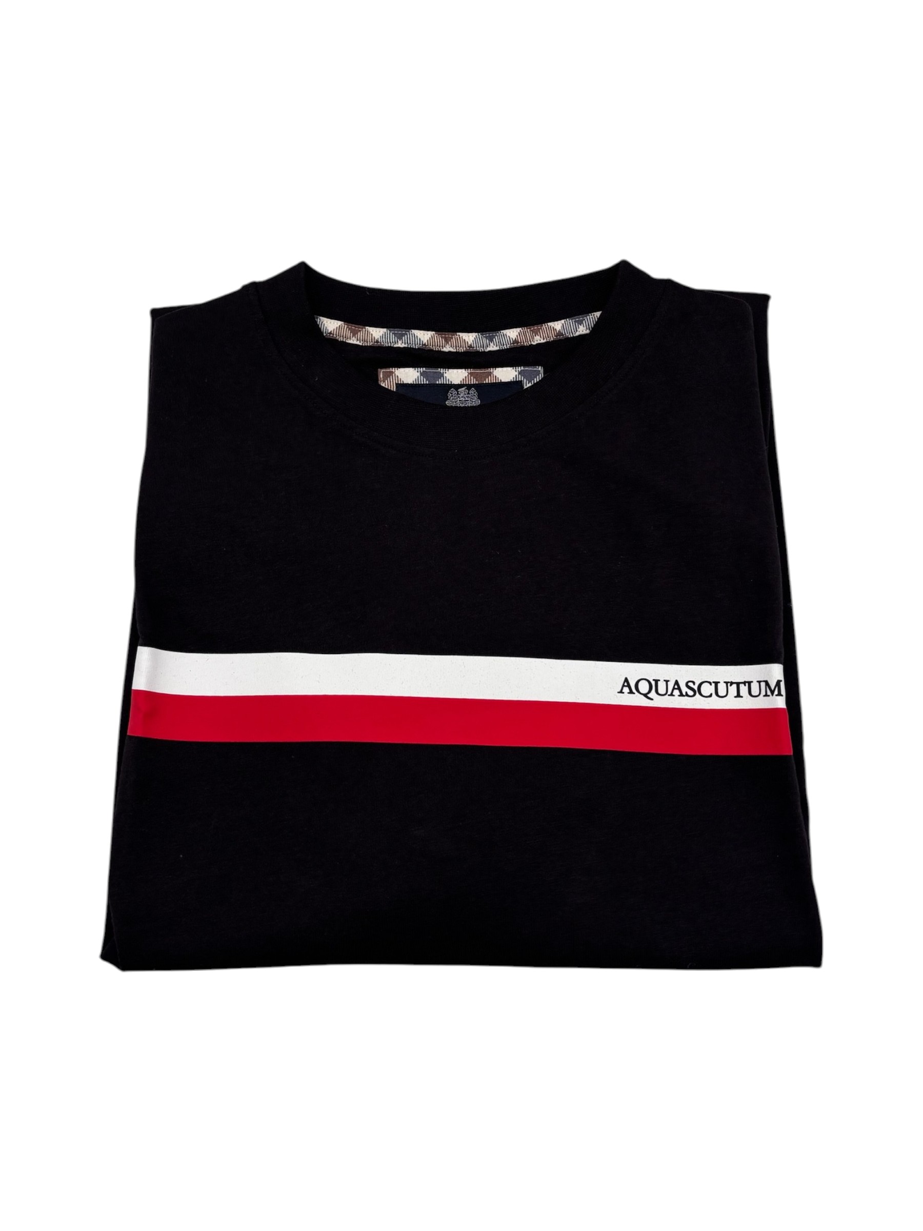 Aquascutum - T-shirt uomo in cotone nero - S