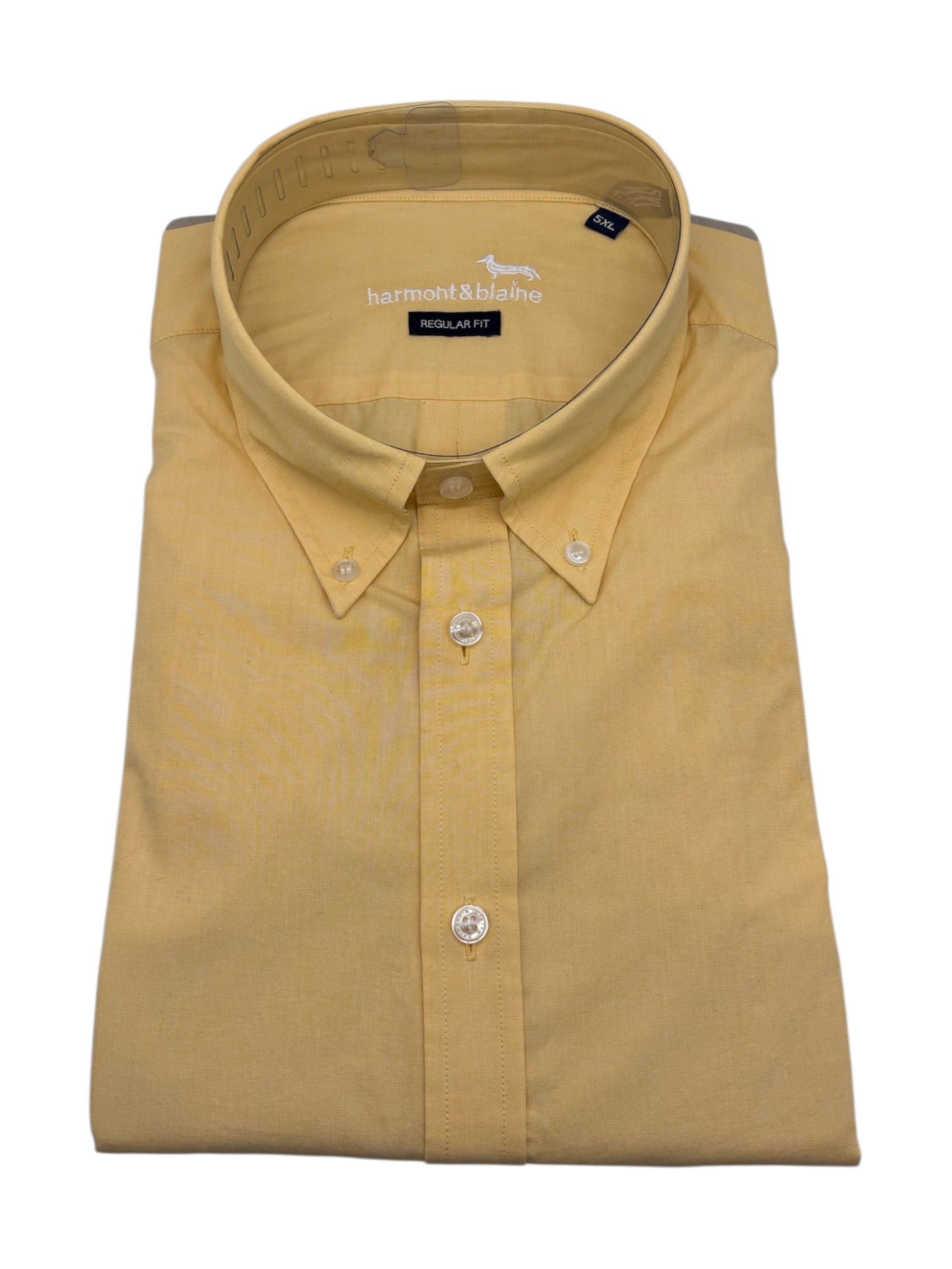 Harmont & Blaine - Camicia regular fit in cotone giallo