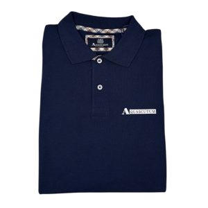 Aquascutum London - Polo in cotone blu scuro