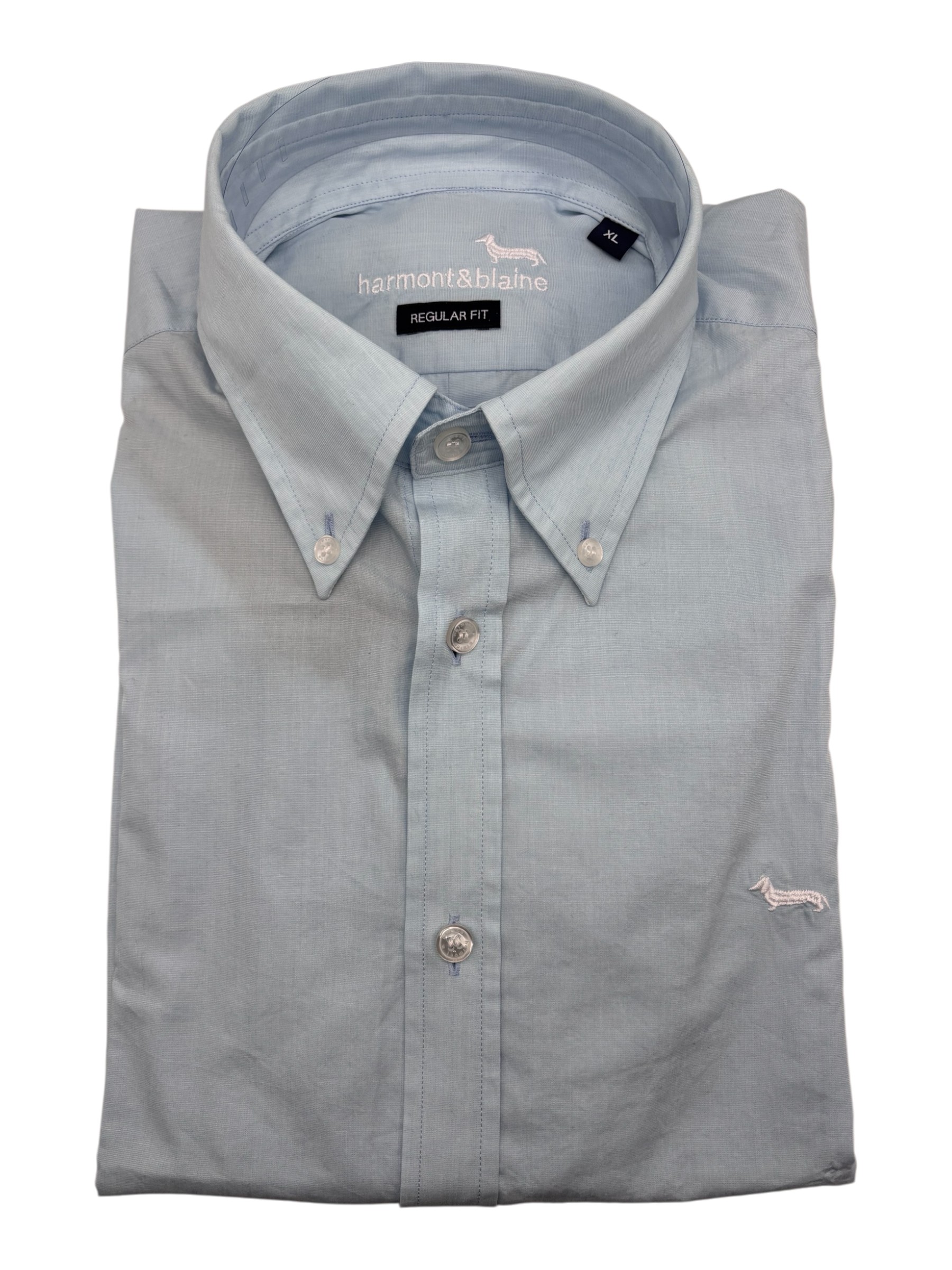 Harmont & Blaine - Camicia regular fit in cotone cielo - 4XL