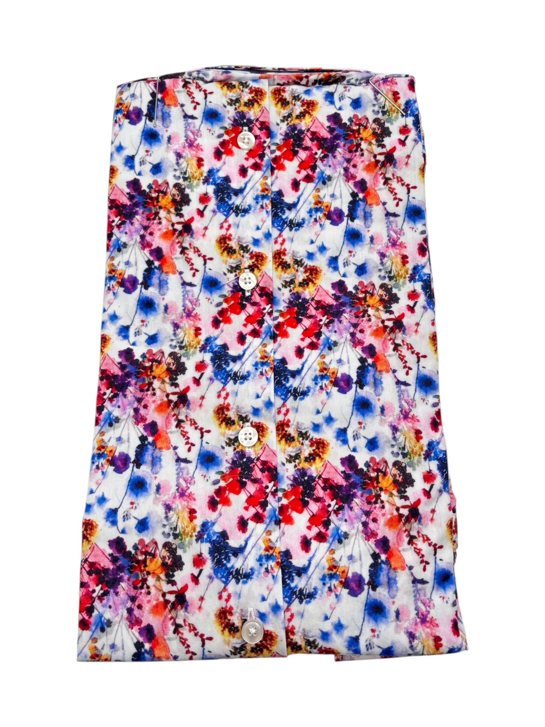 Bulgarini - Camicia in cotone multicolore floreale - immagine 2