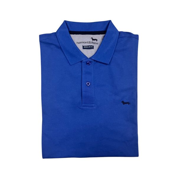 Harmont & Blaine - Polo in cotone blu cobalto Regular fit LRN033 - immagine 2