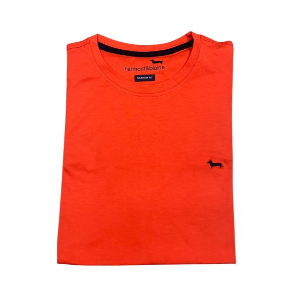 Harmont & Blaine - T-shirt essential collection cotone arancione INN001