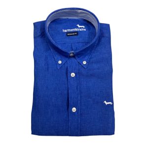 Harmont & Blaine - Camicia in lino bluette CRN014
