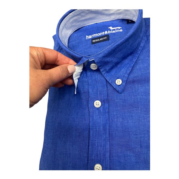 Harmont & Blaine -  Camicia in lino bluette CRN014 - immagine 3