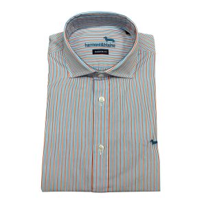 Harmont & Blaine - Camicia in cotone a righe multicolore CRNN011