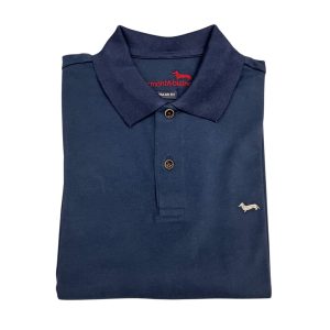 Harmont & Blaine - Polo manica lunga cotone blu LRM397
