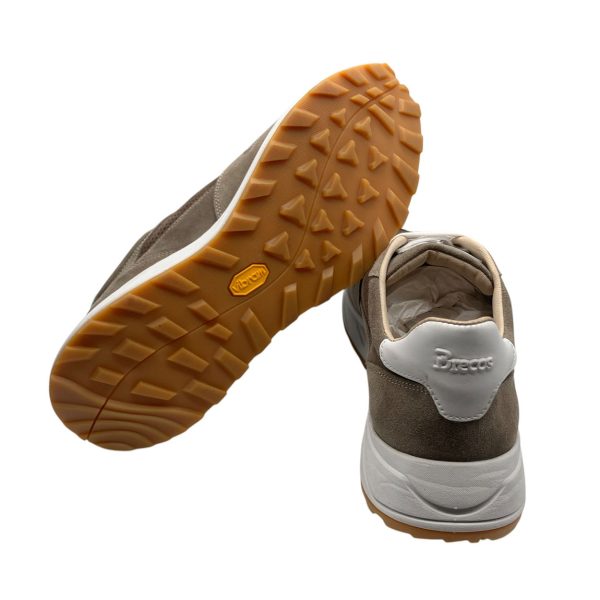 Brecos - EU/42 - Sneaker basso in scamosciato écru con lacci uomo - immagine 5