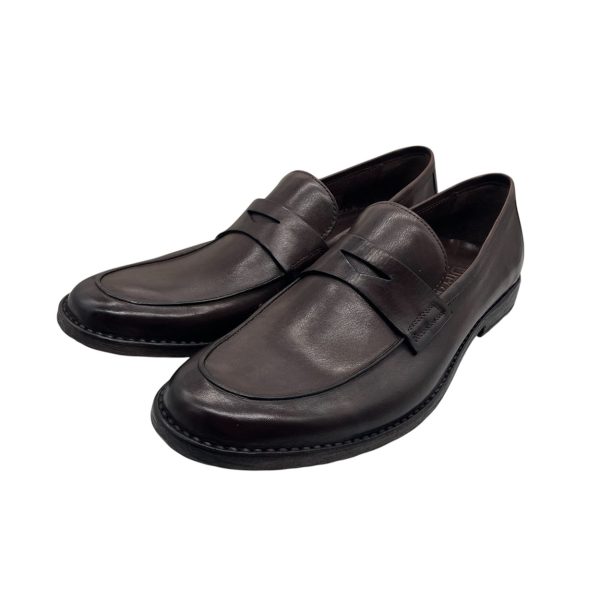 Brecos - EU/42 - Mocassini in pelle marrone lavorazione Ideal - immagine 2