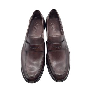 Brecos - EU/42 - Mocassini in pelle marrone lavorazione Ideal