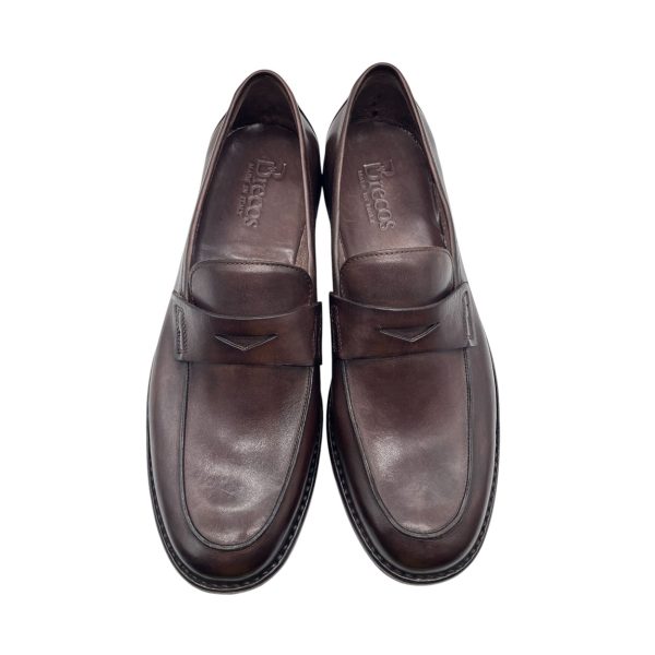 Brecos - EU/42 - Mocassini in pelle marrone lavorazione Ideal