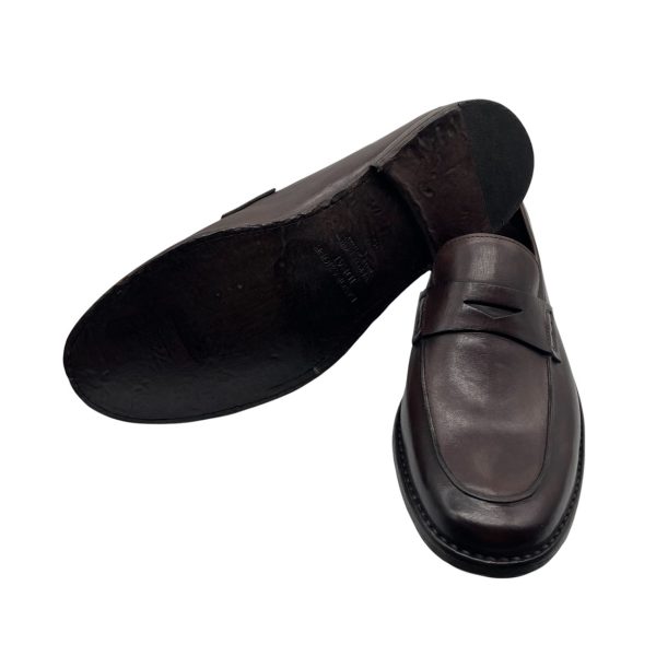 Brecos - EU/42 - Mocassini in pelle marrone lavorazione Ideal - immagine 4