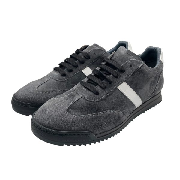 La Martina - EU/44 - Sneaker basso in scamosciato grigio topo 11857/25
