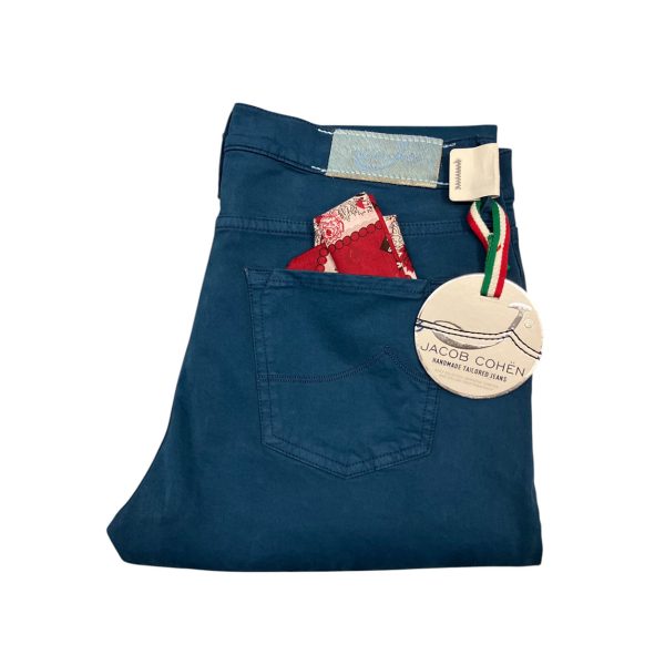 Jacob Cohën - Jeans leggero elasticizzato petrolio PW710 Slim Bonny E - immagine 3
