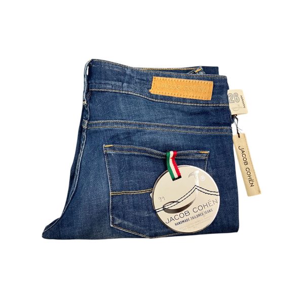 Jacob Cohën - W26 - Jeans a pinocchietto in cotone elasticizzato blu  J753 Evo Summer - immagine 3