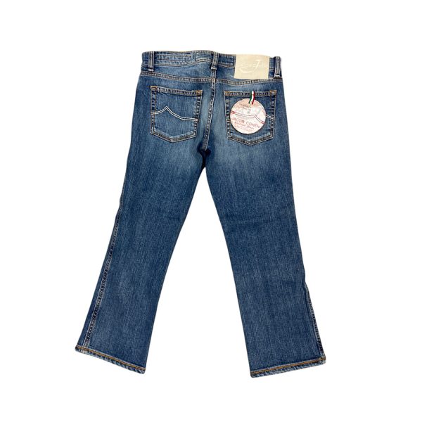 Jacob Cohën - Jeans 3/4 in cotone elasticizzato blu J741-S - immagine 2