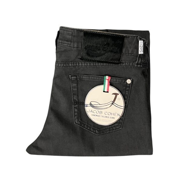Jacob Cohën - Jeans in cotone elasticizzato antracite J711 - immagine 3
