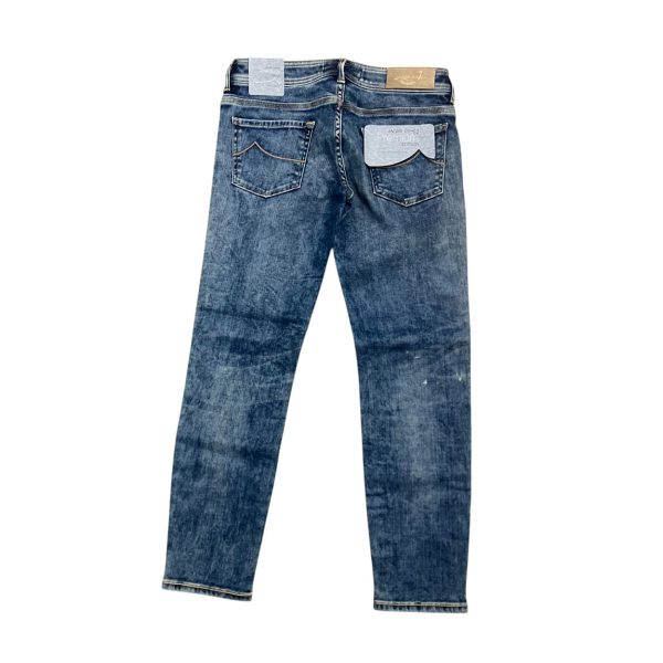 Jacob Cohën - W27 - Jeans 3/4 in cotone elasticizzato blu lavato Kristel - immagine 2