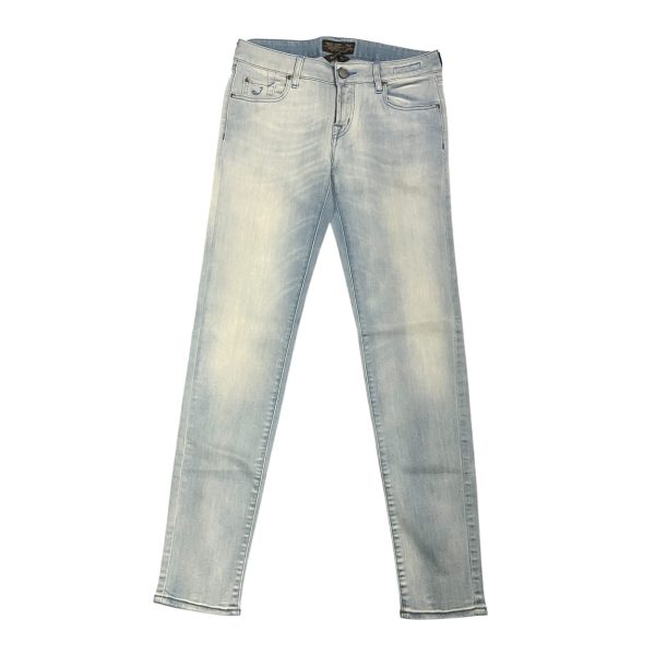Jacob Cohën - W31 - Jeans in cotone elasticizzato blu chiaro lavato PW711 Slim