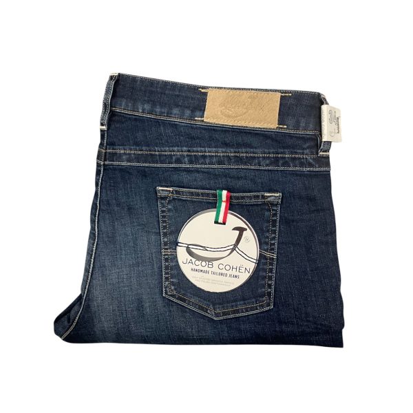 Jacob Cohën - W34 - Jeans chino in cotone elasticizzato blu PW746 Slim - immagine 3