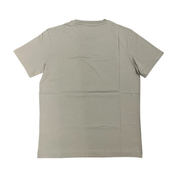 Aquascutum - T-shirt in cotone grigio taupe logo TAQ05 uomo - immagine 2