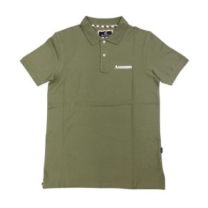 Aquascutum - Polo in cotone verde oliva PAQ08 P8 uomo