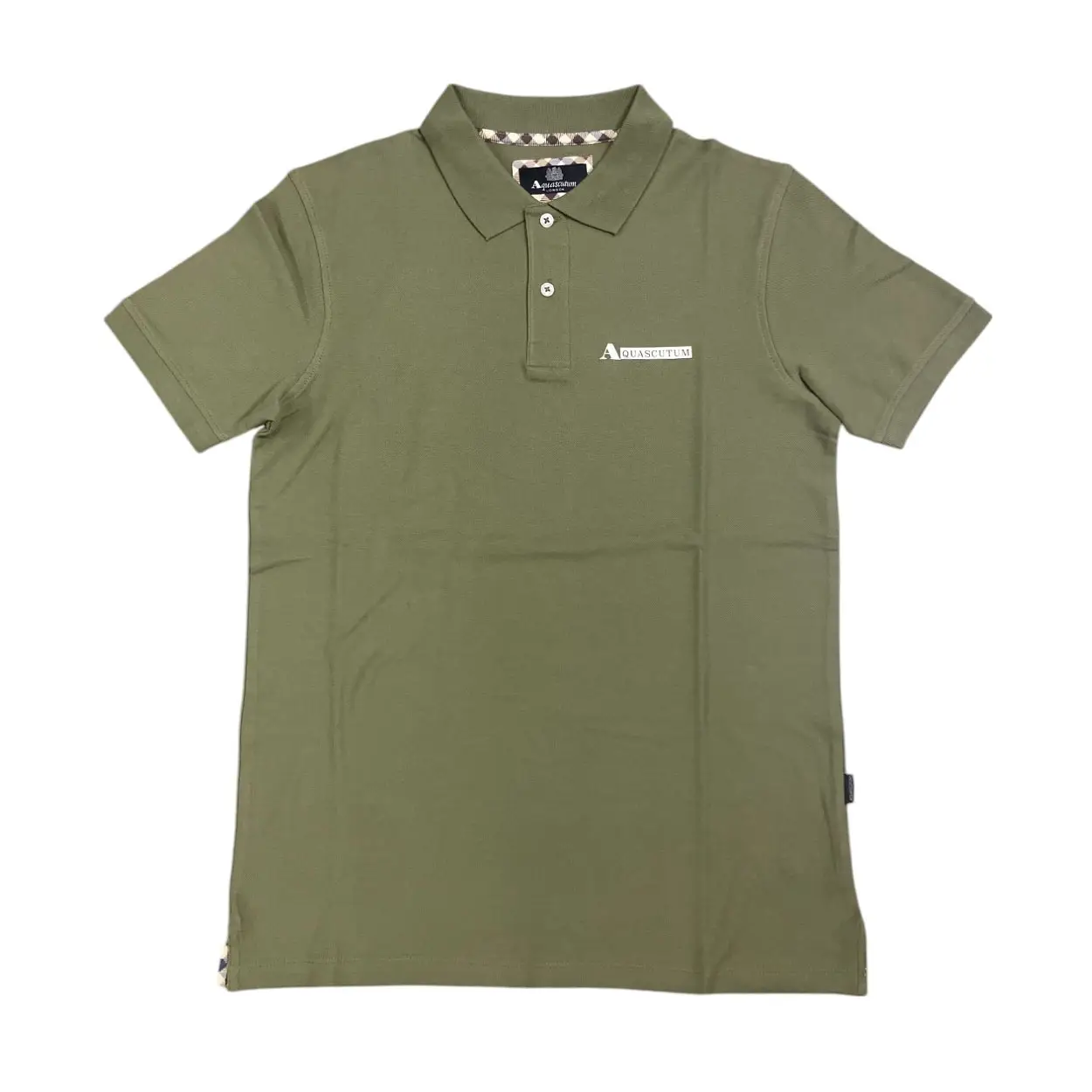 Aquascutum London - Polo in cotone verde oliva - S - immagine 2