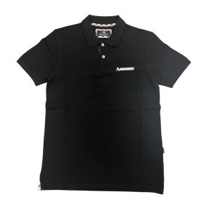 Aquascutum - Polo in cotone nero PAQ08 P8 uomo