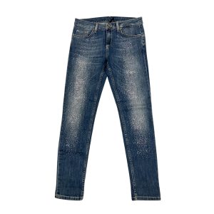 Liu.Jo - W26 - Jeans push-up cotone elasticizzato blu con strass U18054 D3164