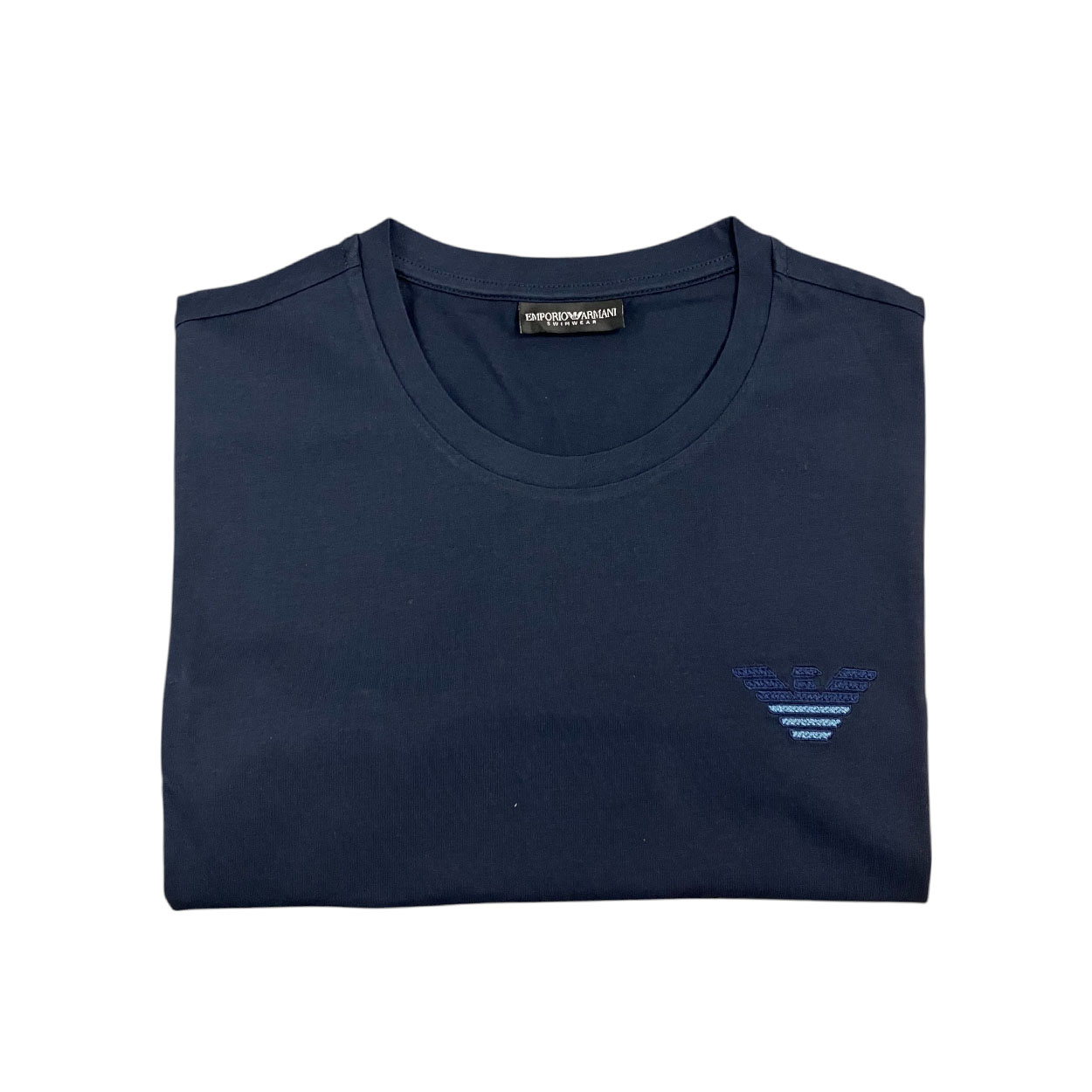 Emporio Armani - T-shirt cotone Swimwear EM000574 AF12334 Blu scuro - immagine 3