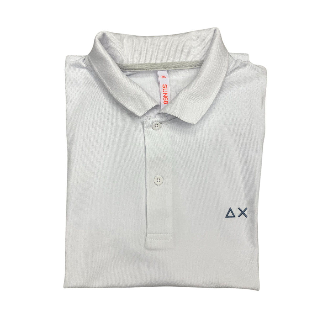 Sun68  Polo basic S/S cotone A35109 bianco ottico - immagine 2