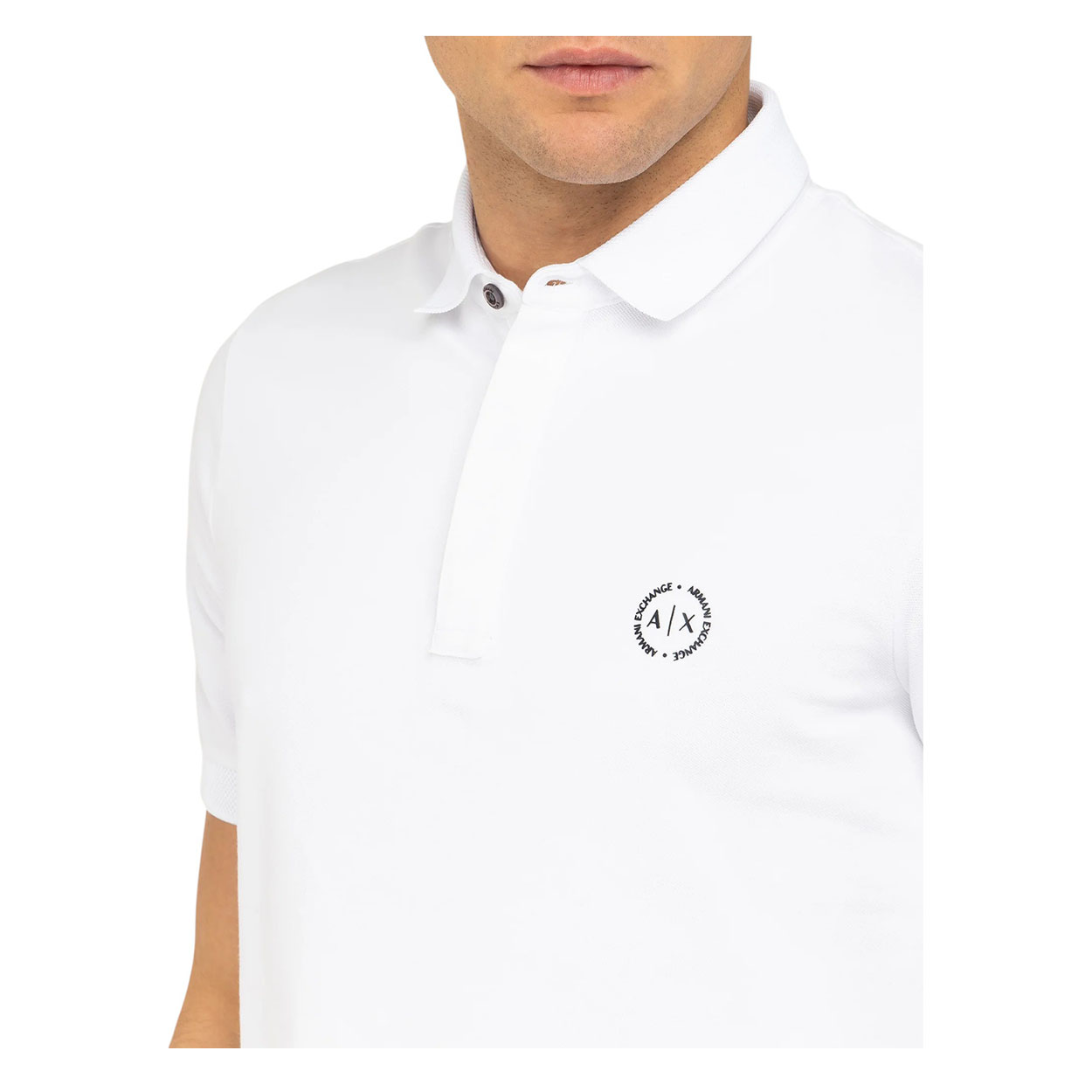 Armani Exchange - XXL - Polo cotone 8NZF91 ZJ81Z9 bianco ottico - immagine 3