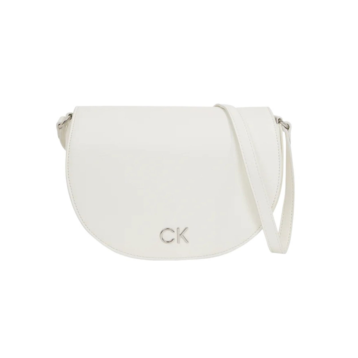 Calvin Klein - Borsetta Ck Daily Saddle Bag Pebble K60K611679 Bianco