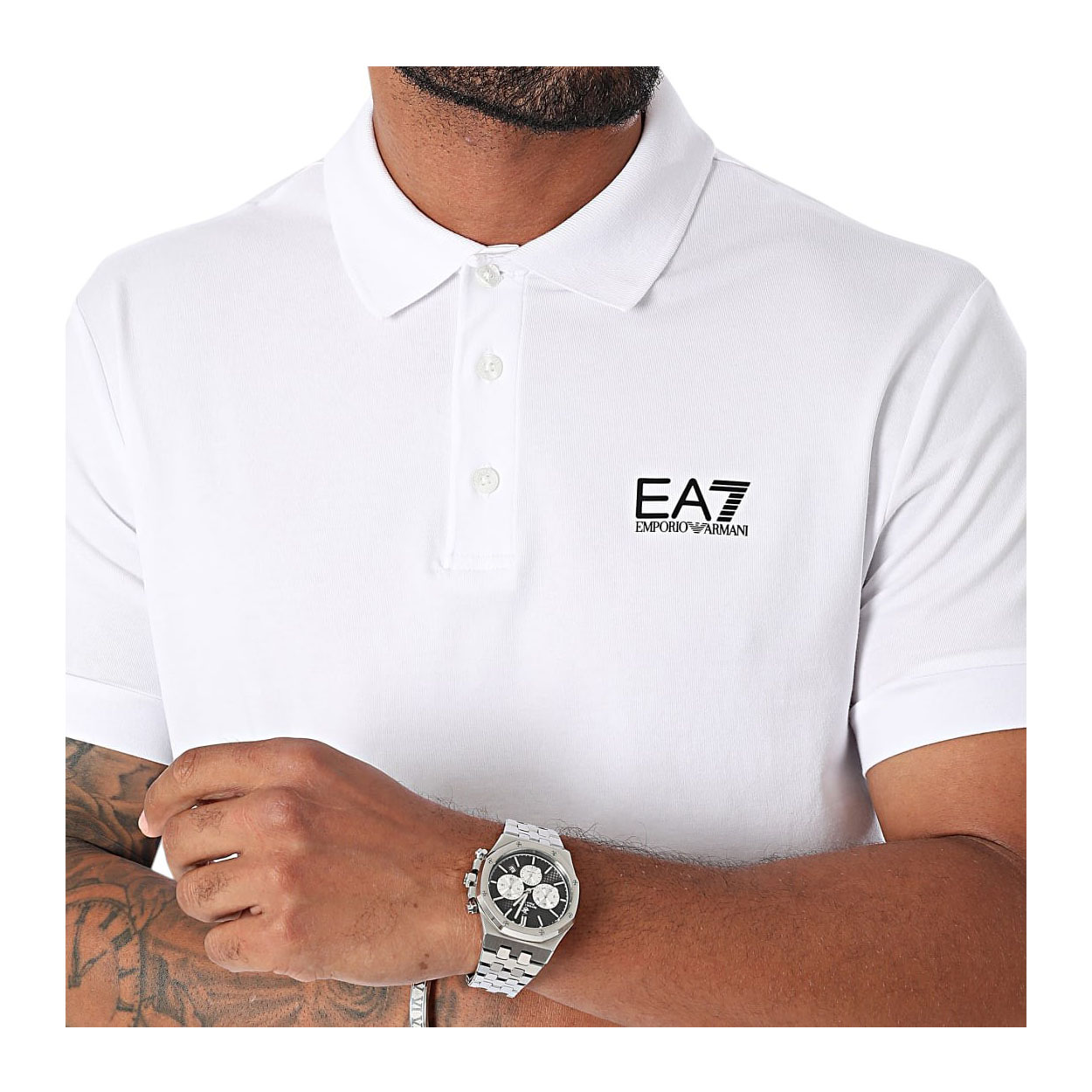 Emporio Armani - XL - Polo cotone 8NPF14 PJVQZ Training bianco ottico - immagine 3