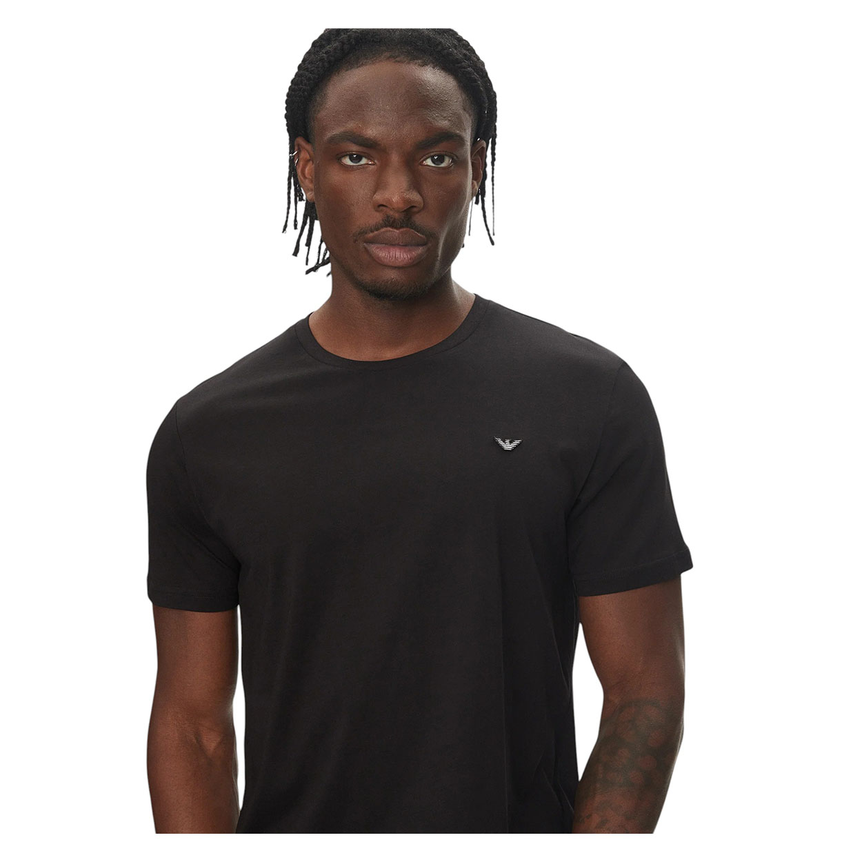 Emporio Armani - T-shirt cotone Swimwear EM000574 AF12331 Nero - immagine 3