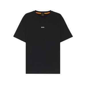 Boss - T-shirt relaxed fit cotone elasticizzato logo stampato 50473278 nero